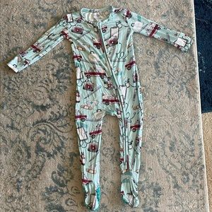 🏥 Posh Peanut Bamboo Viscose Medicine Print Footed One Piece Pajama